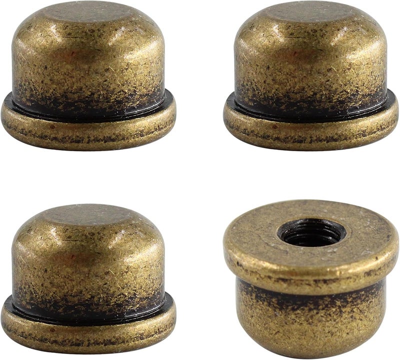 AUXBC 4PCS Solid Lamp Finials Caps Tapped, Knob On Top of The Harp Lampshade Stand, Harp Lamp Finial Knob, 1/2 inch Tall, Bronze - Image 1